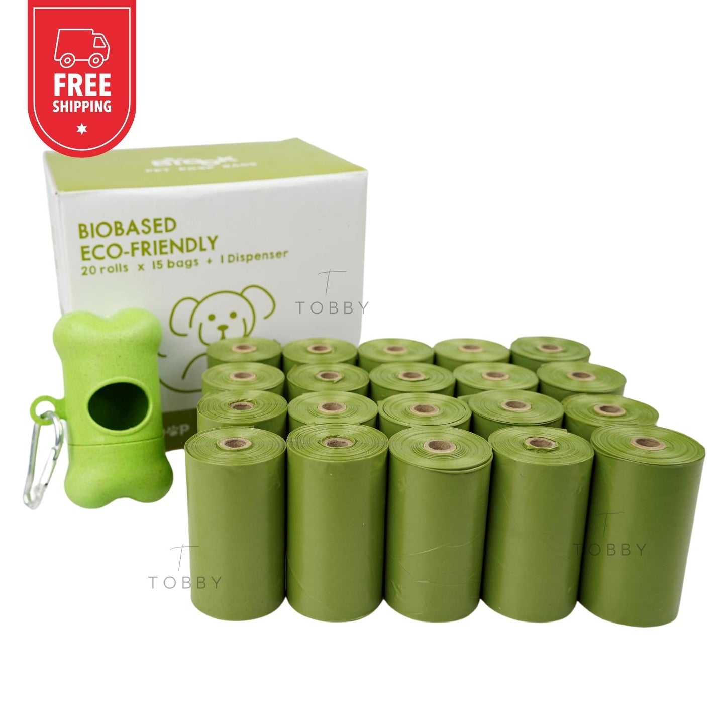 Bolsas Caca Perro ECO-FRIENDLY (300 Bolsas+1 Dispensador)