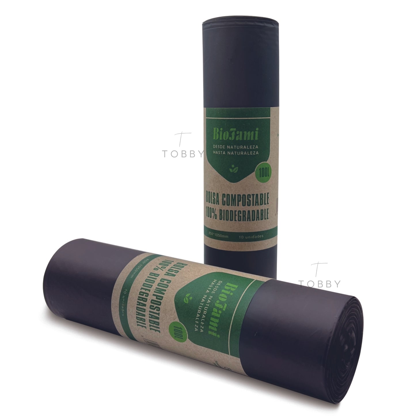 100% Bolsas Compostables Basura (180 Bolsas) - PREMIUM