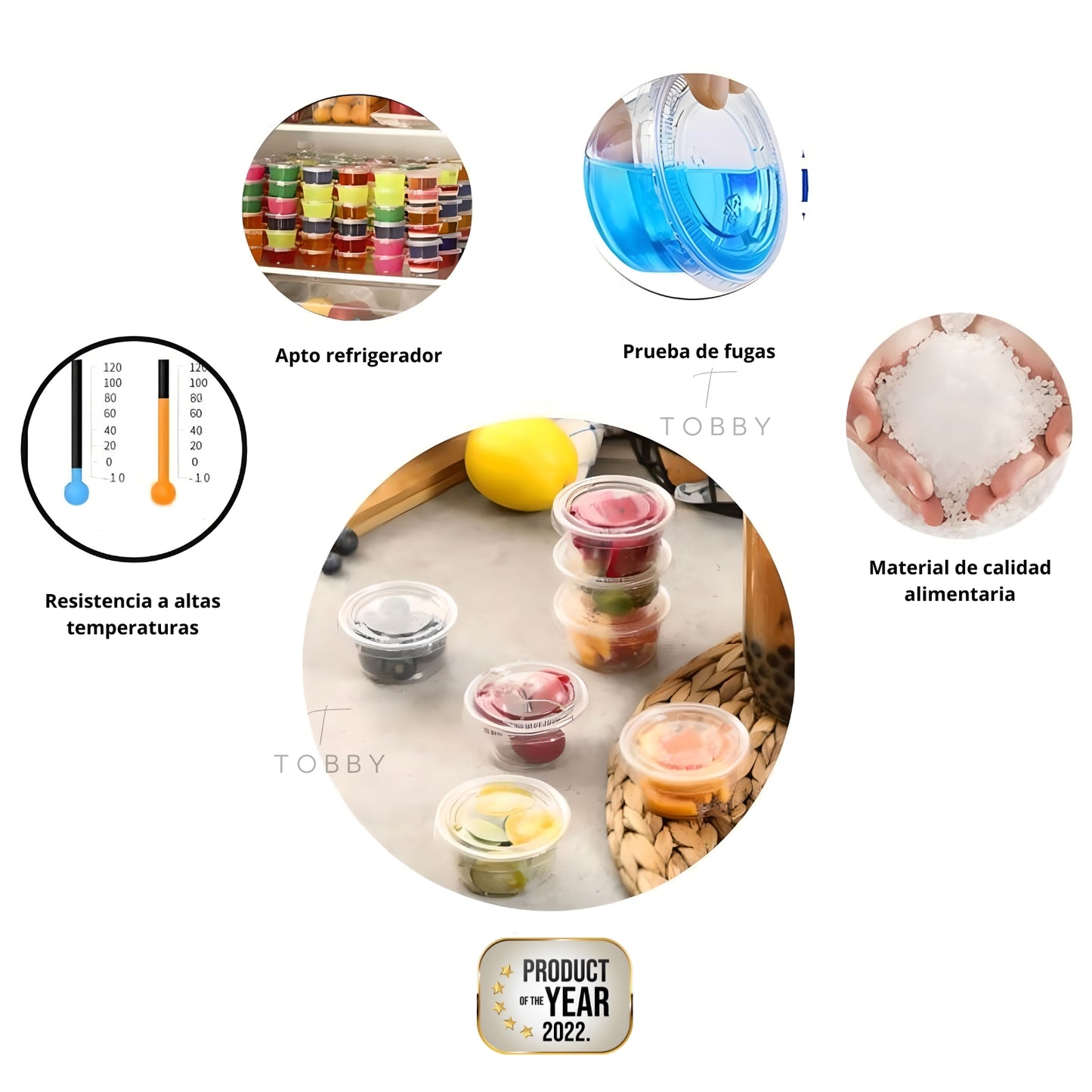 Tarros de Plástico con Tapa Pequeños