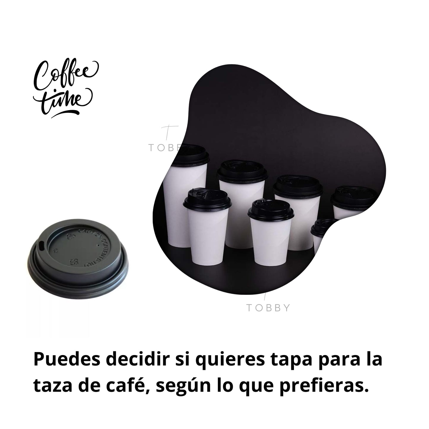 Vasos de Cartón Para Llevar CON TAPA (1000 uds.)
