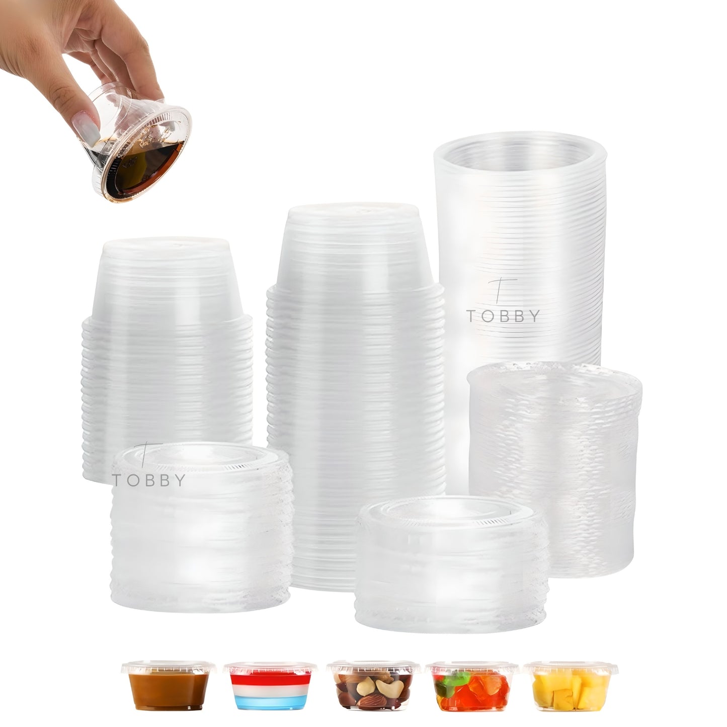 Tarros de Plástico con Tapa Pequeños