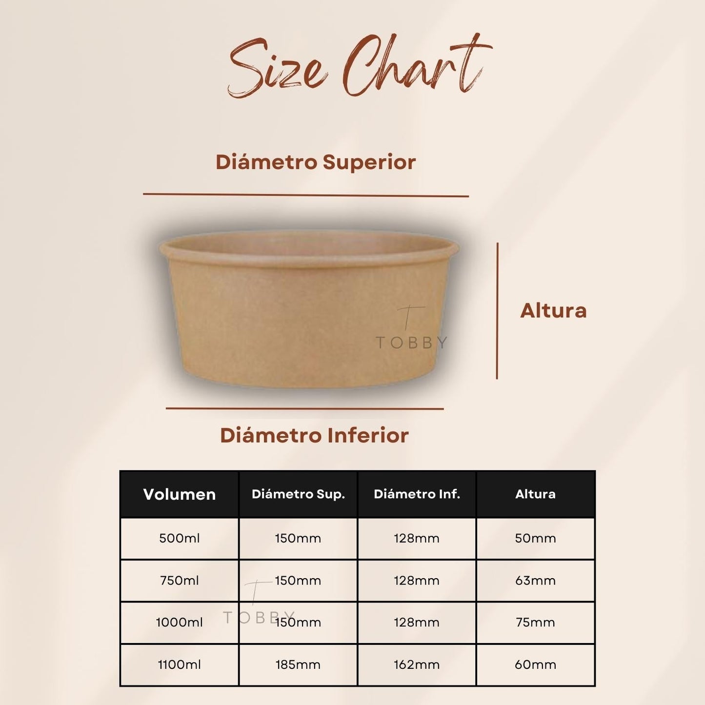 Ensalada de Papel Kraft SIN Tapa (300 uds.)