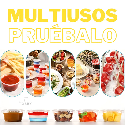 Tarros de Plástico con Tapa Pequeños