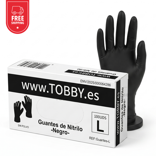 Guantes de Nitrilo Negro de Alta Resistencia