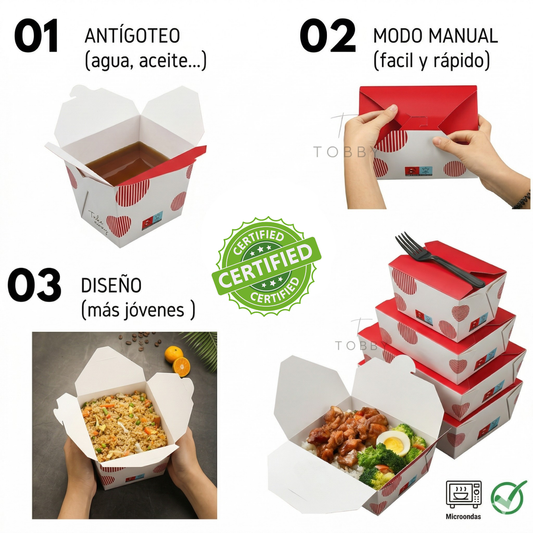 Contenedores de Comida Para Llevar PREMIUM