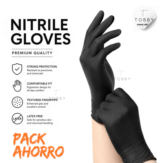 Guantes de Nitrilo Negro de Alta Resistencia