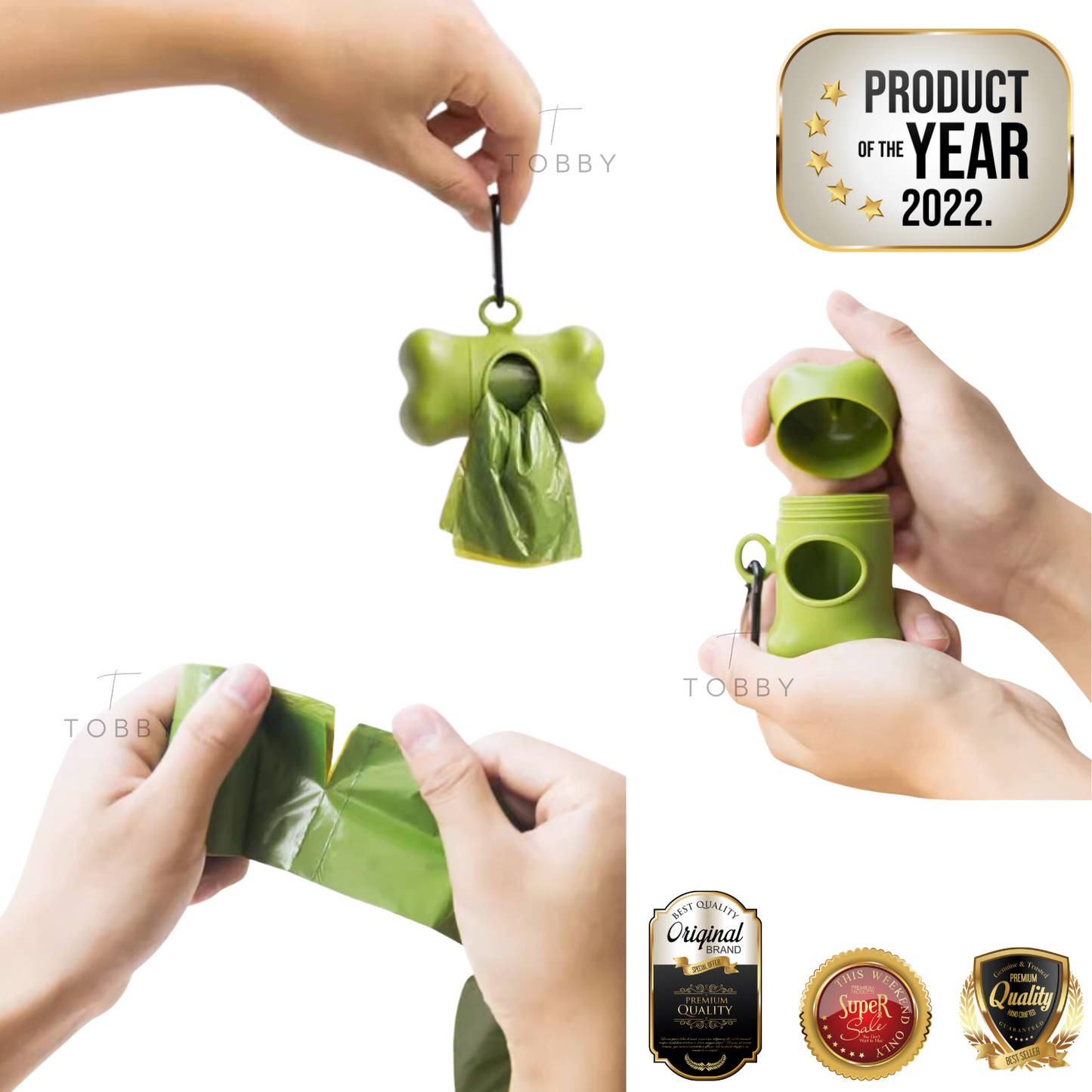 100% BIO Bolsas Recogida Excrementos Perro Compostable