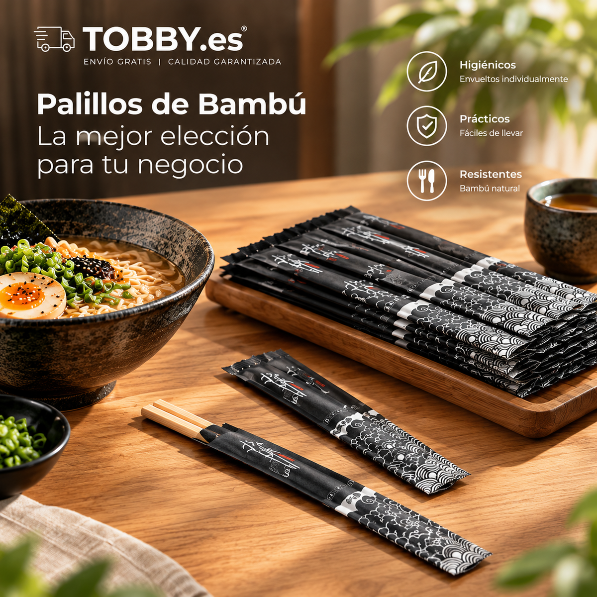 Palillos Desechables Bambú 1400 Pares.