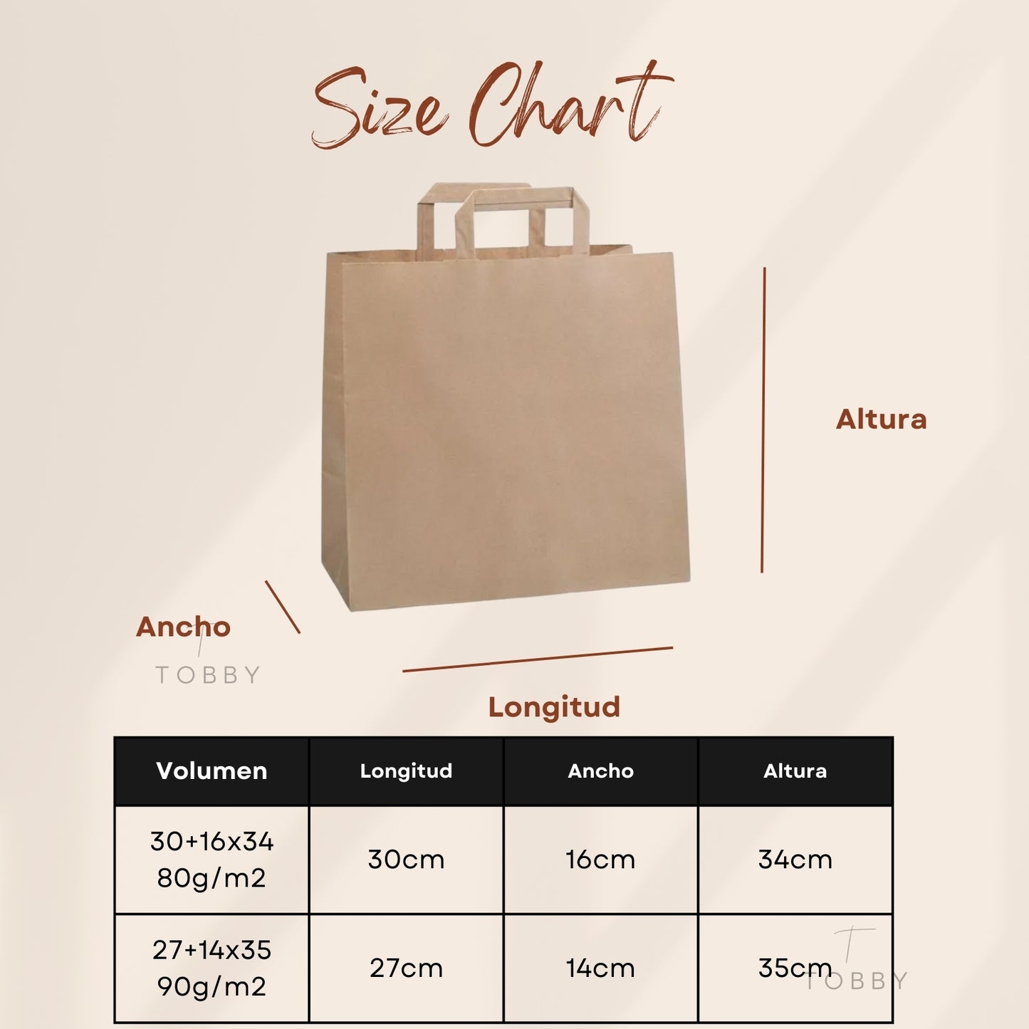 Paper Bags with Flat Brown Handle 80g 