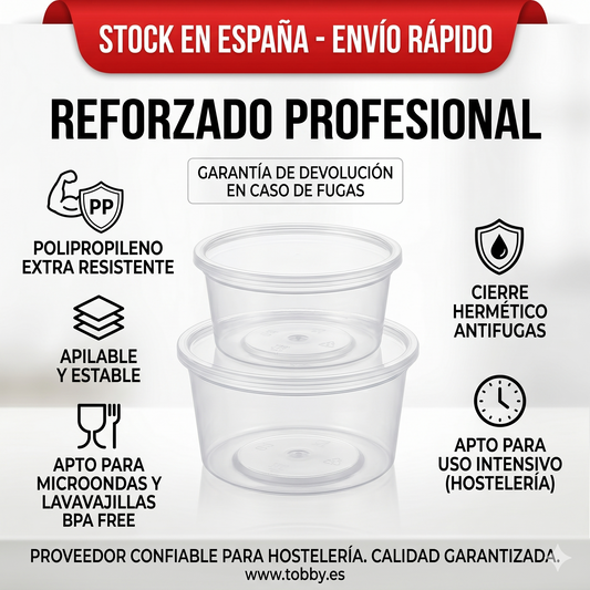 Salseros de Plástico PP con Tapa Bisagrada