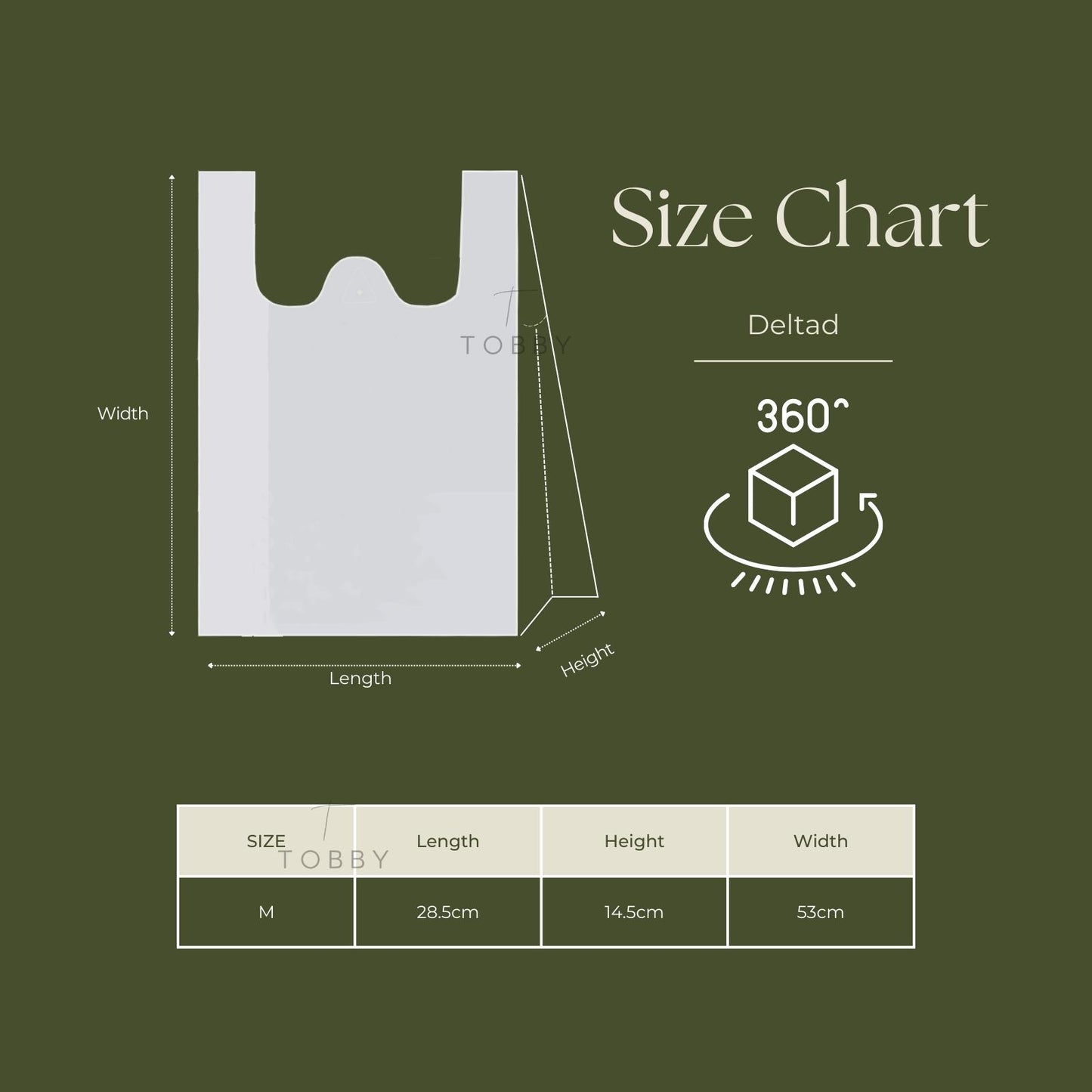 70% Recycled T-shirt Plastic Bags (770 Bags.) - GREEN 