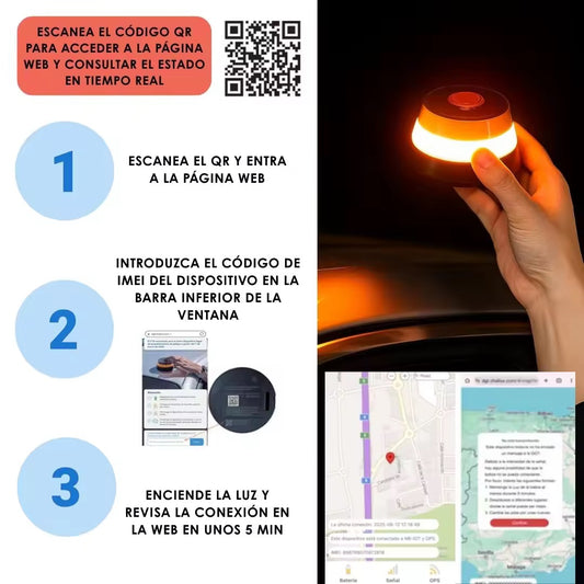 Luz de emergencia para coche, baliza V16, Homologada DGT 2026