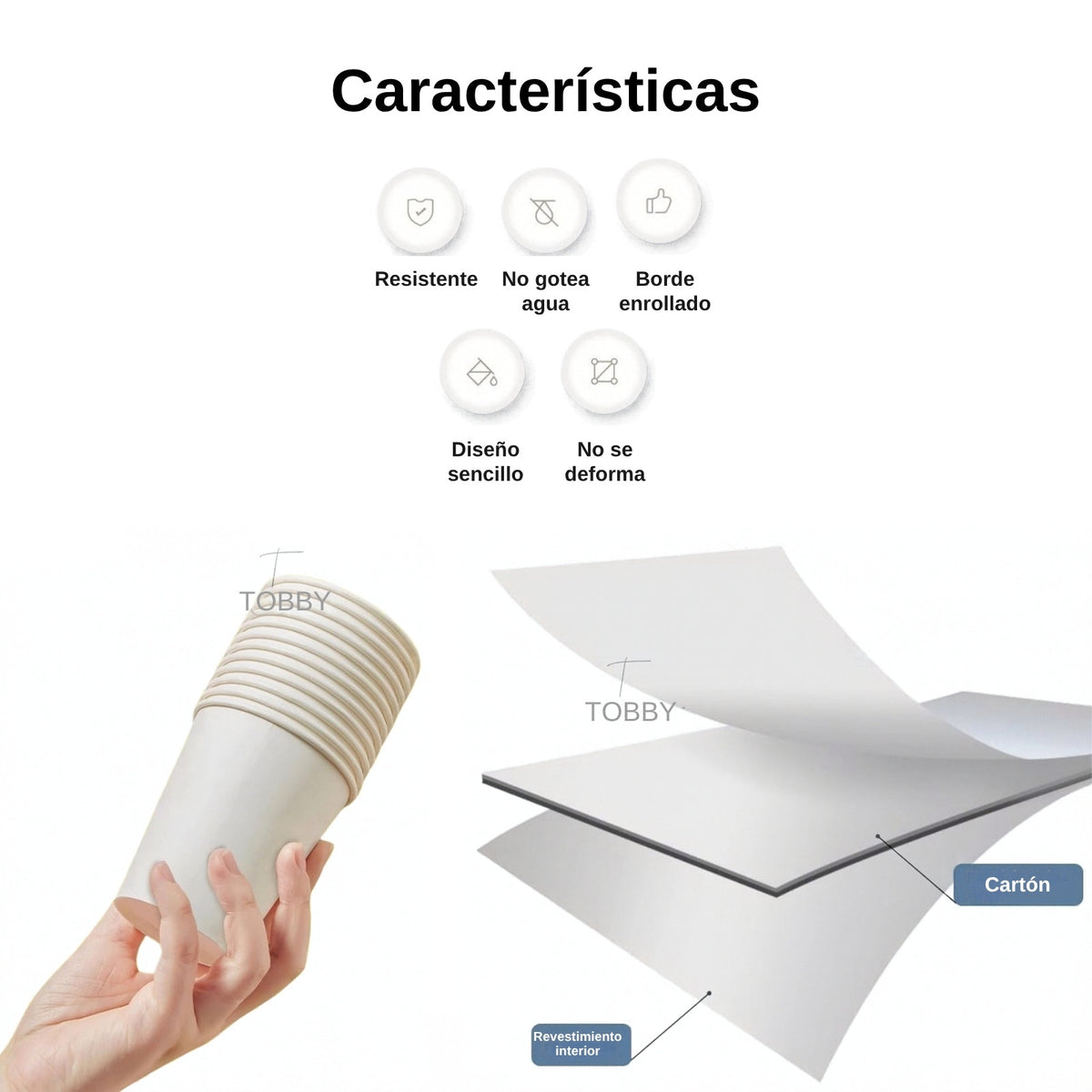 Vasos de cartón: características y capas del material