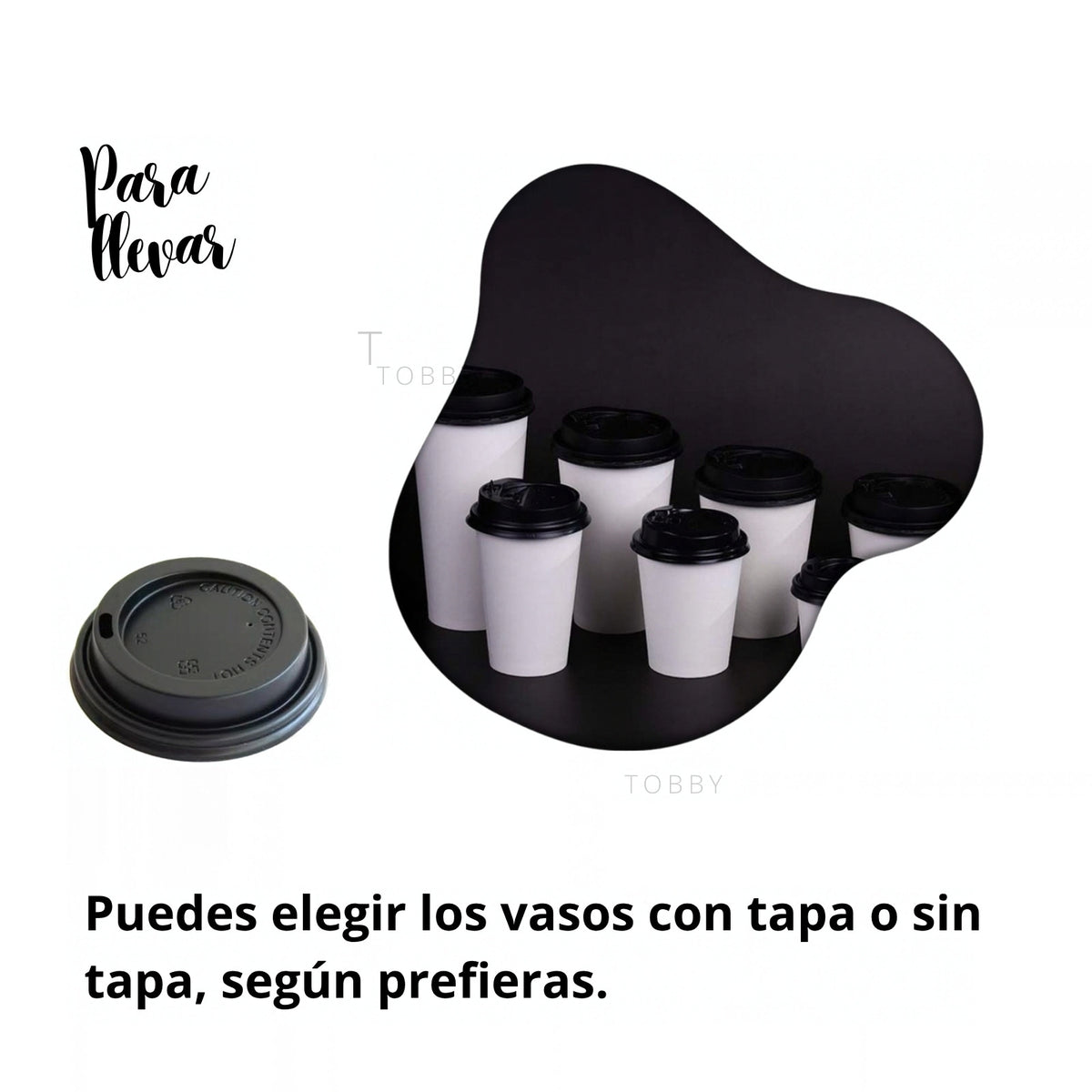 Vasos de cartón para llevar, con tapa o sin tapa